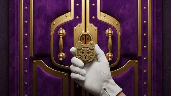 Vault-style safe doors with gold hardware, standing in for the operator and licence checks worth locking down